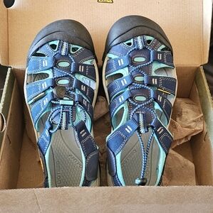 Brand New Keen Newport H2 Sandals US Women's 10 Posidon Blue/Capri Turquoise